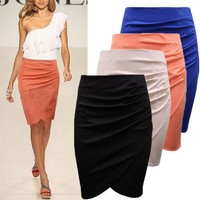 Damen Elegant Minirock Mini Kleid Bodycon Rock Röcke Bleistiftrock Büro Kleid