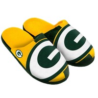 Paar Green Bay Packers Großes Logo Hausschuhe Neu - Split Farbe Hausschuhe