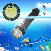 NEU 6000LM 3x XM-L2 Tauchlampe Diving Lampe Flashlight Handlampe bis 100M