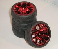 DYNH1720 RC Auto 1:10 Maßstab Sport Räder & Reifen 12mm Hex 10 Speichen