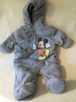 Unisex 0-3 Disney Winter Suit Snow Grey Mickey Padded Everyday Winter 