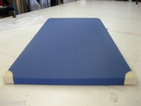 Turnmatte 100% PHTHALATFREI  150x100x6 cm m. Lederecken BLAU