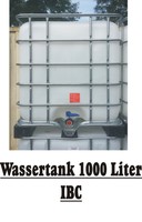 Regen-Wassertank IBC 1000 Liter auf Kunststoffpalette