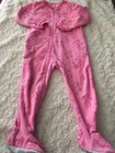 Carters Girls Pink Kitty Cat Fleece Long Sleeve Footed Pajamas 3T