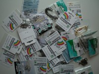 520 ungebundene Haken / Angelhaken mit Platte und Öhr, 15 verschiedene Sorten