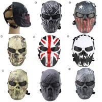 Taktisch Airsoft Paintball Gesichtsmaske Skull CS War Game Military Schutz Maske
