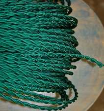 25' Rayon Cloth Covered Twisted Electrical Wire - Vintage Lamp Cord Antique Fans
