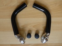 Fahrrad Bar Ends Lenkerhörnchen Alu Barends lange Form / 360° drehbar 1 Paar