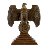 Bronze Reichsadler 1.WK auf Eisernem Kreuz - Echte Bronze - sign.