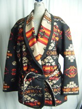 Pendleton Knockabouts Vtg Vibrate Southwestern Wool Jacket w/Belt-Bust 46/L