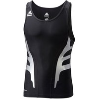 Adidas TECHFIT PowerWEB Kompression Shirt Tank Herren schwarz TF PW Fitnessshirt