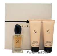 Giorgio Armani Si  50ml Eau de Parfum Spray+75ml Body Lotion+75ml Shower Gel 