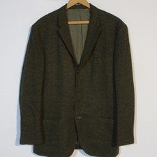 VTG 60s Samuel Martin Green Wool Tweed Sport Coat Mens SZ L 42 Blazer Jacket Mod