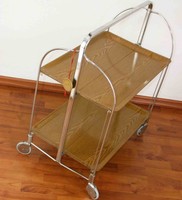 TOLLES 60er 70er JAHRE DINETT+EICHE+SERVIERWAGEN+BREMSHEY GERLINOL ÄRA+TISCH