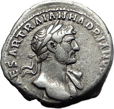 Hadrian 118AD Silver Rare Ancient Roman Coin Lady Justice Justitia i58507