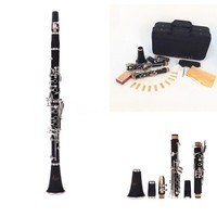 Klarinette Bakelit 17 Schlüssel Bb Flat Sopran Nickel mit Care Kit + Etui B45Q