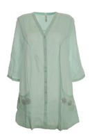 Sheego Longbluse Bluse Tunika Damen Lagenlook Plusgröße Größe 40/42