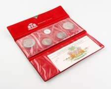 1973 Haiti Proof Set (4 Coins) Silver 25 50 Gourdes w/ Original Case & CoA