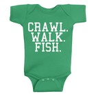 Threadrock Baby Crawl Walk Fish Infant Bodysuit Funny Cute Fishing Evolution