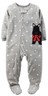 NWT Carter's Polka Dot Scottie Dog Fleece Footed Pajamas sz 4