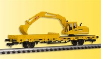 26250 Kibri H0 Niederbordwagen mit Atlas Bagger GleisBau Fertigmodell DC