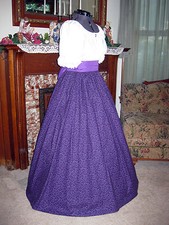 Civil War Victorian Dress Gown Frontier Pioneer Western; Choose Size Xs-2Xl