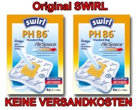 12 Original Swirl Staubsaugerbeutel PH86 PH 86 oder 20 Top Staubbeutel Hausmarke