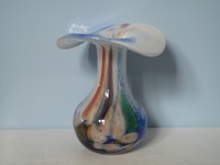 Murano kleine Vase mehrfarbig Italy Handarbeit Glas Blumenvase Design