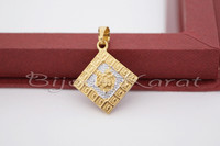 Allah Gold Kette Ketten Anhänger 24 Karat Vergoldet Islam Muslim Pendant Kolye