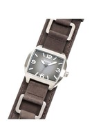 Fossil Armbanduhr Edelstahl Lederband Grau Schwarz Analog NEU! C221001-1