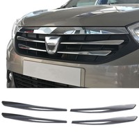 Dacia Lodgy Chrom Kühlergrill Leisten Blenden 4-tlg aus Edelstahl 