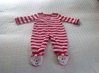 Carter's Red/White Striped Christmas snap-up sleep & play 6 months NWT 