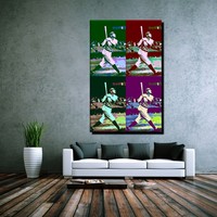 LEINWAND BILD XL POP ART BABE RUTH BASEBALL LEGENDE ANDY WARHOL MLB 60x90&90x140