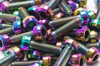 10x Titanium Rainbow Bolts for BBS Split Rim Wheels, M7 x 24mm for RX2, RS2...