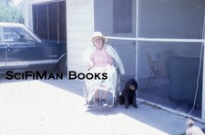 35mm Vintage Slide Dodge Monaco Car Older Woman Hat Wheelchair Poodle Dog 1974!