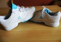 Adidas Sneaker Turnschuhe weiß/türkis, Gr. 10 44 2/3 NEU m. Etikett !