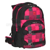 TAKE IT EASY Schulrucksack FIRE Schulranzen pink kariert Rucksack OSLO FLEX