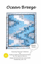 Ocean Breeze Quilt Pattern, Bargello, 60"x70" Finished Size, by Quilted Button