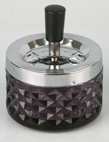 Drehaschenbecher Glas Rauchglas Aschenbecher 9,5 cm NEU Deutschland PORTOFREI