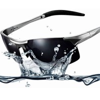 Polarized UV400 Outdoor Sport metal Rahmen Sonnenbrille Herr Sportbrille Silber