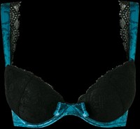 Aubade Push up Schalen BH Delice d'Inities Farbe schwarz / blau