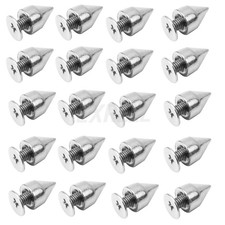 100x Silver Bullet Rivets Studs Spikes for Decorating Bags Shoes Punk Rock Diy
