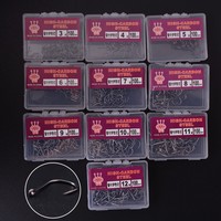 1000 Stück Angelhaken verschieden Größen Öhr Haken Hooks Fishing 3 bis 12 Neu