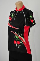 Primal Wear Trikot schwarz mit rotem Kirschaufdruck Gr. M