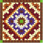Easy Quilt Kit/Autumn Starburst/Pre-cut Fabric Ready To Sew, Gorgeous!