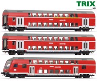 Trix 24580 Doppelstockwagen-Set "Regio" LED-Innenbeleuchtung ++ NEU & OVP ++