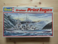 Revell: Cruiser PRINZ EUGEN (Plastik Modellbausatz 1/720) von 1985 (unbespielt)!