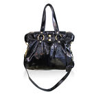$2K YSL Yves Saint Laurent Black Patent Leather Uptown Bag Frame ...  