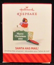 2014 Hallmark Miniature Ornament - Santa Has Mail!- Nib