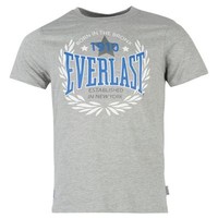EVERLAST GREY MARL MENS T-SHIRT NEU/NEW SPORT FITNESS TOP BOXING TEE NEW YORK NY